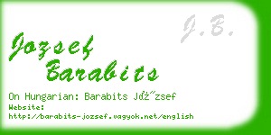 jozsef barabits business card